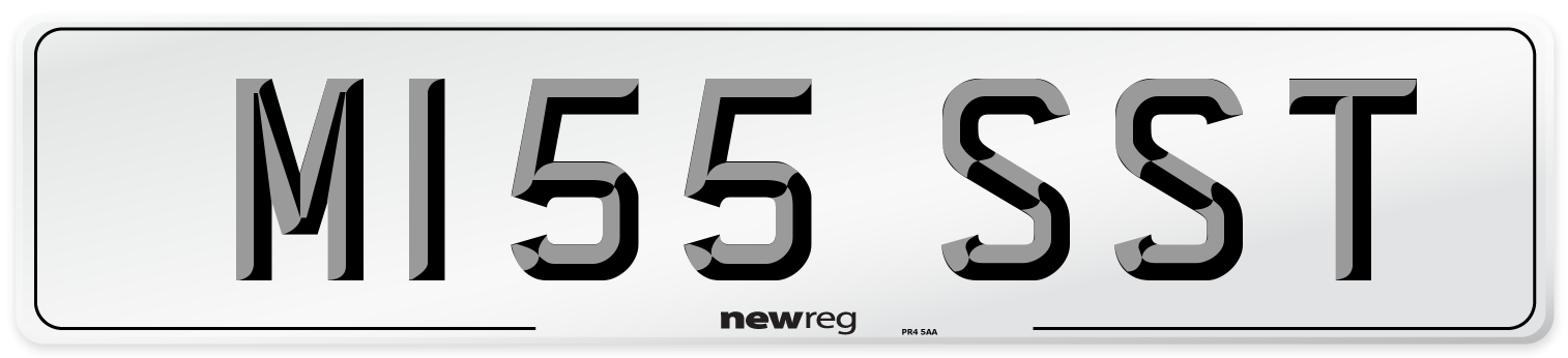 M155 SST Number Plate from New Reg